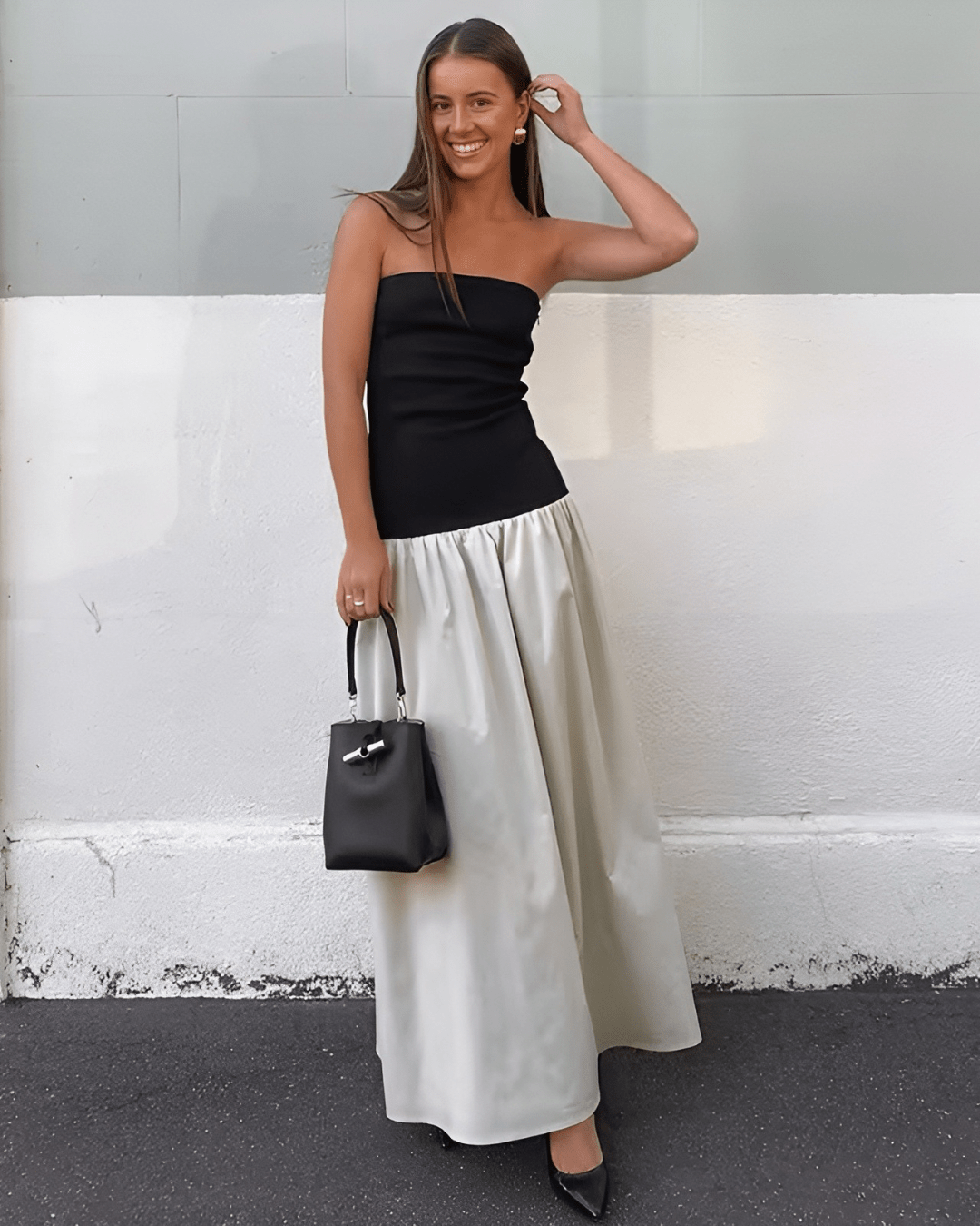 Vintage Black - White Dress - Fav Avenue