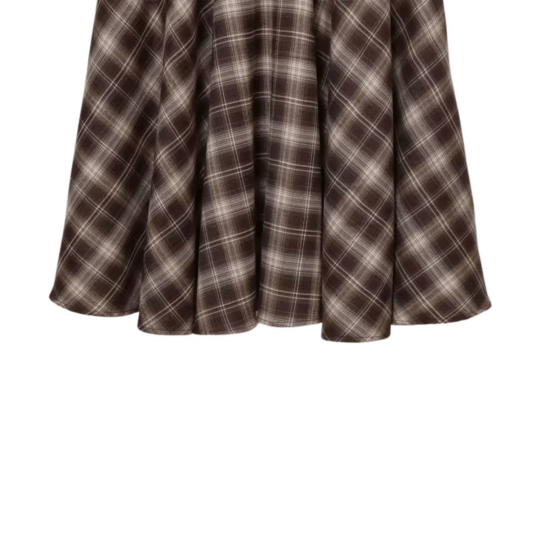 Vintage Midi - Rock mit Karomuster - Fav Avenue