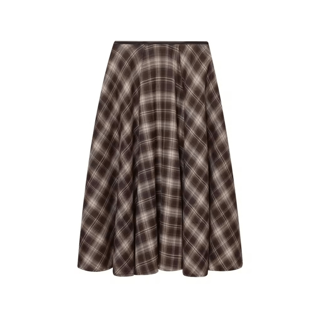 Vintage Midi - Rock mit Karomuster - Fav Avenue