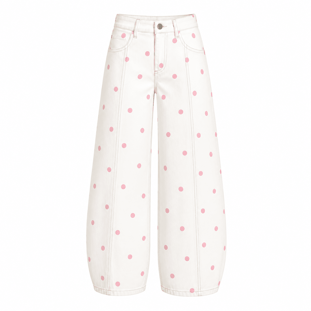 Wide Leg Jeans mit Polka Dots - Fav Avenue