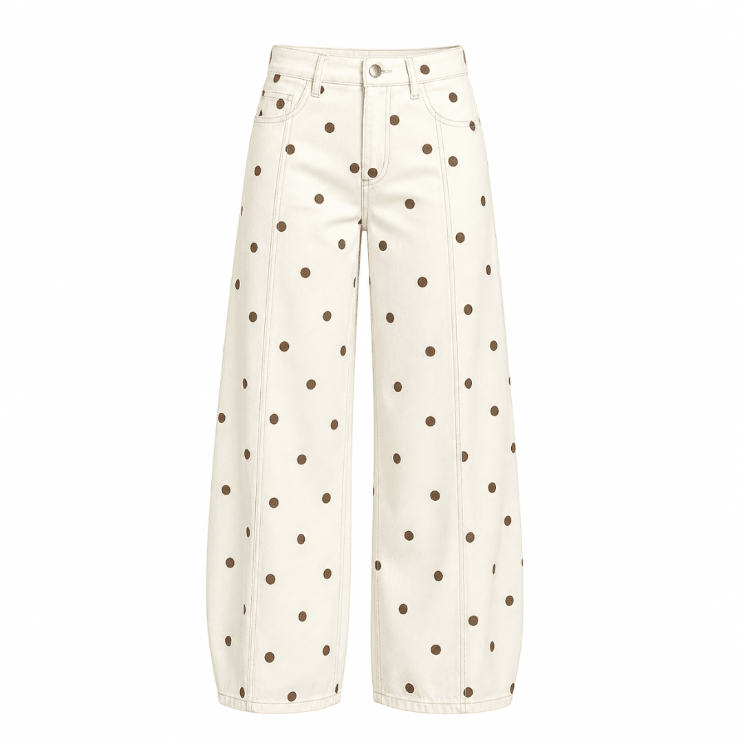 Wide Leg Jeans mit Polka Dots - Fav Avenue